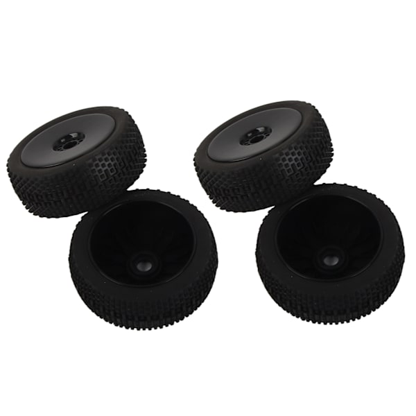 4 kpl RC-kumirenkaita, vahva pito, korkea kulutuskestävyys, joustavat 17 mm:n pyörät Redcat Blackille