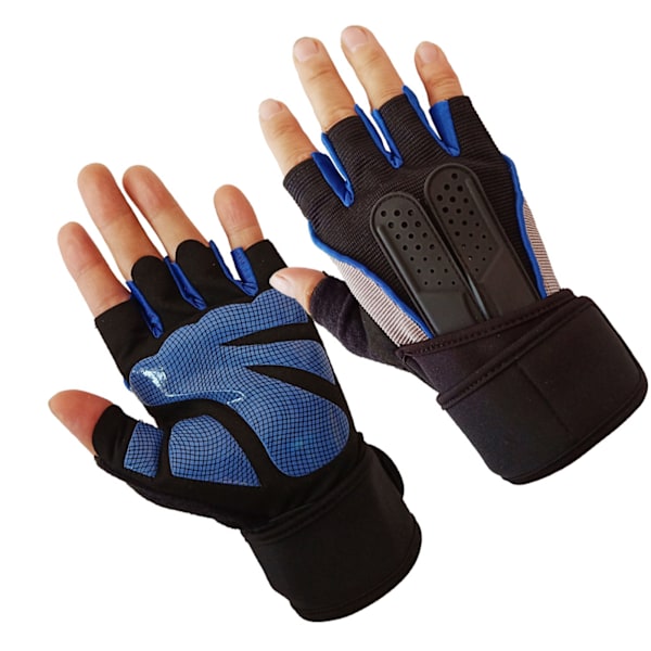 Träningshandskar Halvfinger Andas Anti Halk Snabbkoppling Säkra Humaniserade Unisex träningshandskar L
