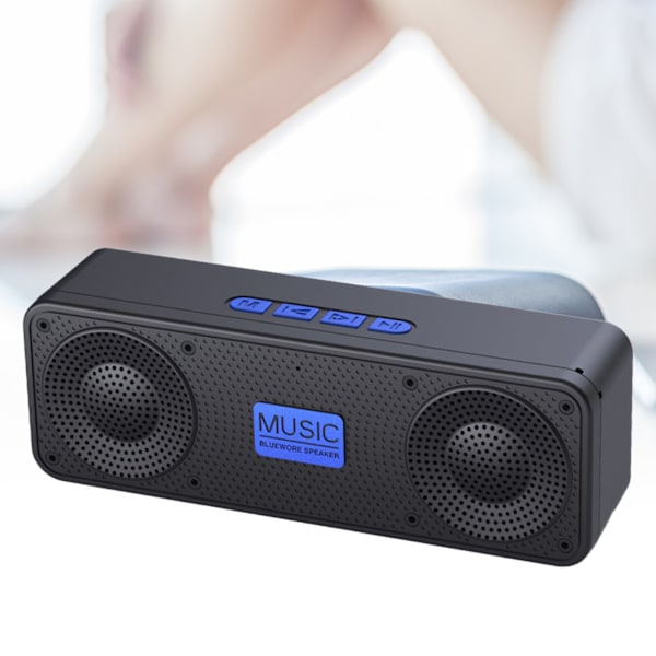 Bluetooth-högtalare med Subwoofer, Handsfree-stöd, Minneskortsplats, Multifunktionell, Uppladdningsbar, Trådlös, Smart Högtalare