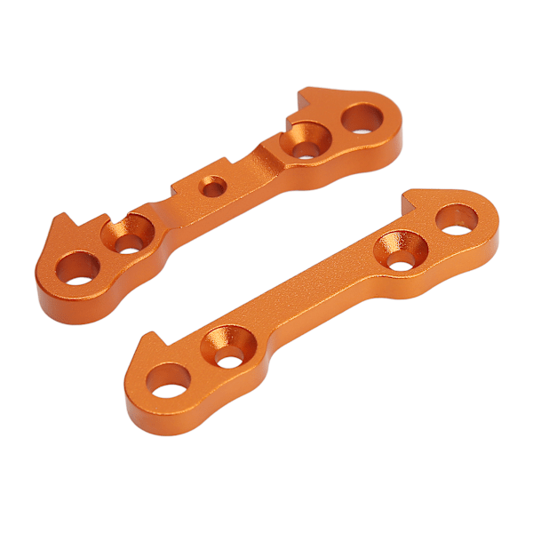 2 st Metall främre undre arm Fast blockplatta Anslutningsplattor Orange för ZD Racing 1/7 DBX07 EX 07 RC Car