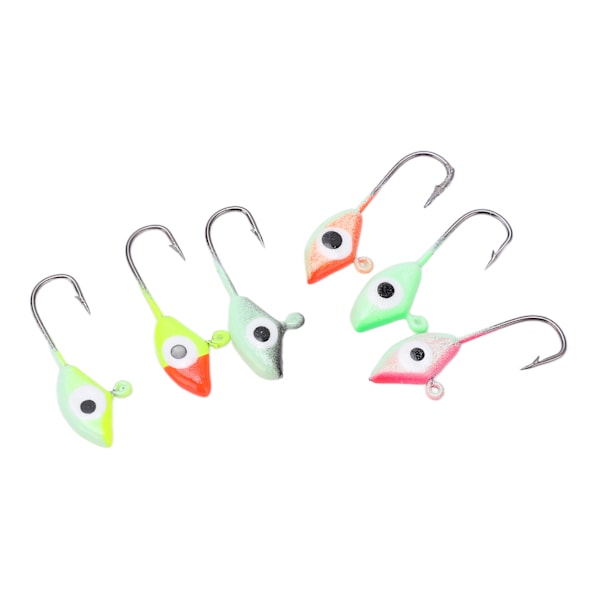 Isfiske Jigger - 6 stk Mini Jig Head Lokker, Kulstofstål, Vinter Udendørs