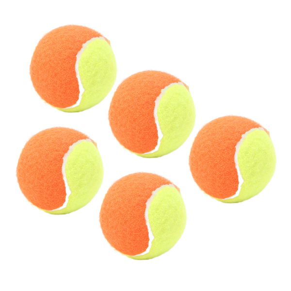 5 stk. 6 cm gummi tennisbolde Elastiske squashbolde trykaflastningsbolde til træningsunderholdning Orange