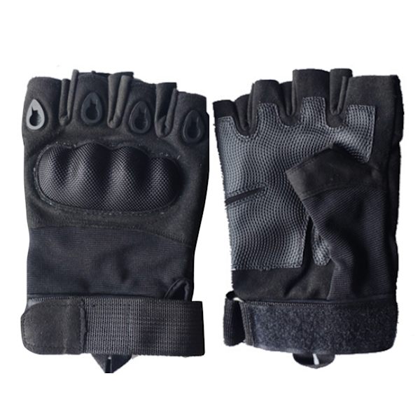 2ST Halvfinger hårde kno-handsker Åndbare slidstærke kamphandsker til vandring L 21‑22cm / 8,3‑8,7in
