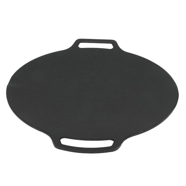 Korealainen grillipannu tarttumattomalla 6-kerroksisella pinnoitteella kaasuliedelle Pyöreä kaksoiskahvainen BBQ-grillipannu ulkoiluun, retkeilyyn 29cm/11.4in