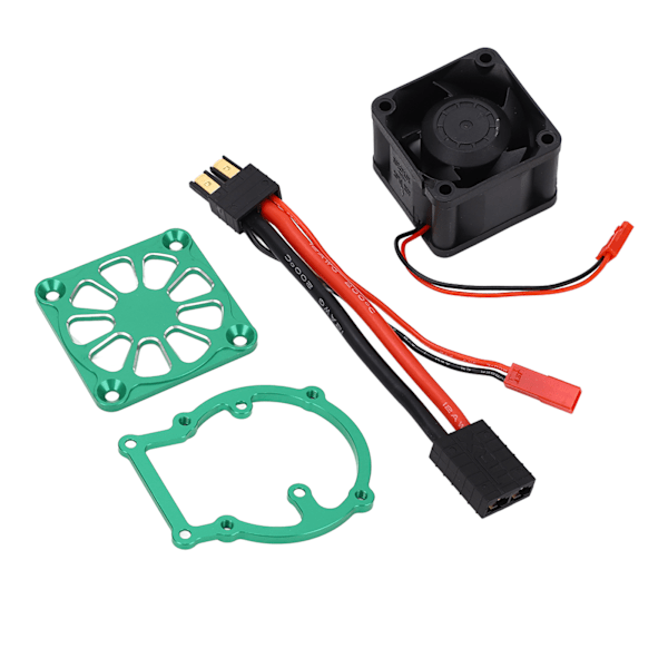 RC kylfläkt aluminiumlegering 21000 rpm RC-motor kylfläns för TRAXXAS 1/8 4WD SLEDGE 8‑12V Grön