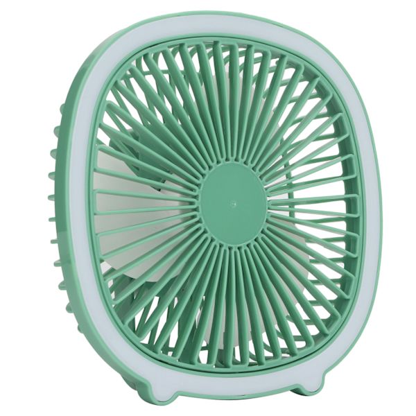 Pöytätuuletin Power säädettävä matalan melun latautuva Mini kannettava pystysuora riippuva tuuletin LED-valolla Mint Green