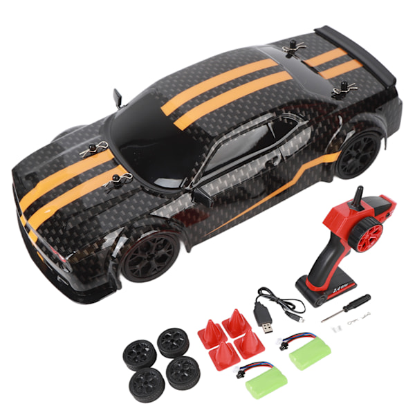 RC Drift Auto 2.4Ghz Kaukosäädin 4-pyöräinen monisuuntainen ajo Etuvalot RC Kilpa-auto Lelu Kaksoisparistot