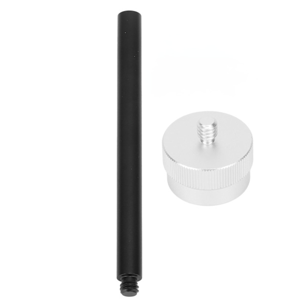 Tanklampeholder Aluminiumslegering 1/4-gjenge Utvidbar stang Flat Gasstank Lysadapter for camping utendørsbruk Svart Sølv
