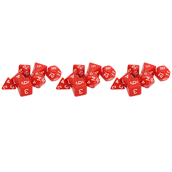 21-osainen monipuolinen noppasetti Vedenkestävä Turvallinen Käytännöllinen Puzzle Lautapeli Polyhedralinen Noppasetti Punainen