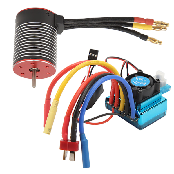 RC Borstlös Motor ESC Set Professionell Vattentät Hög Torsion 3650 Borstlös Motor 120A ESC Combo Set för RC Car 4500KV