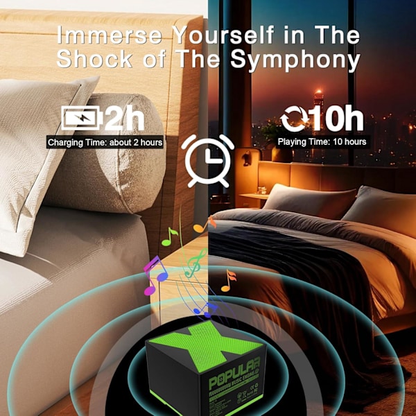 Bärbar bluetooth-högtalare, 360° surroundljud mini trådlös bluetooth-högtalare, senaste BT 5.4, handflatestorlek, lämplig för inomhus/utomhus green