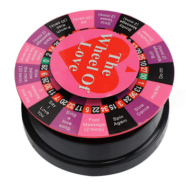 The Wheel of Love -peli Hauska levysoitin Seksi peli Kannettava peli lahjapakkaus Aikuisten lautapeli