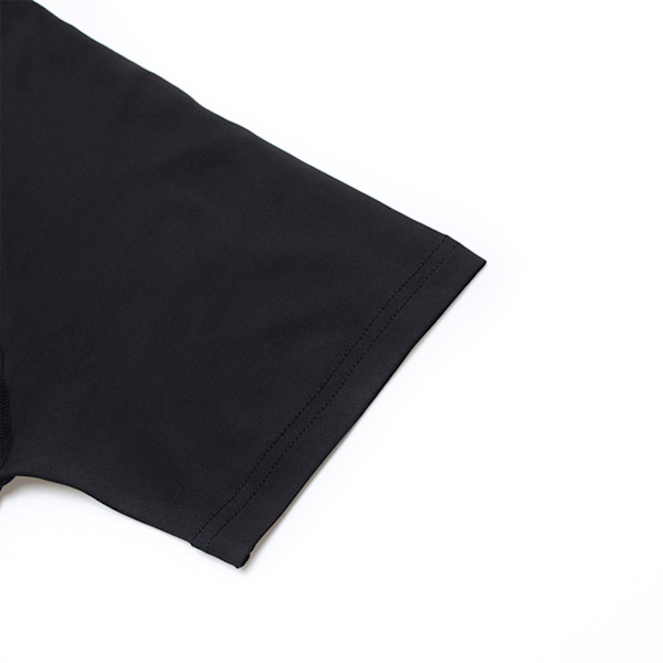 Cool Dry Kortærmede Kompressions Skjorter Sports T-shirts Toppe Atletisk træningstrøje Sort L