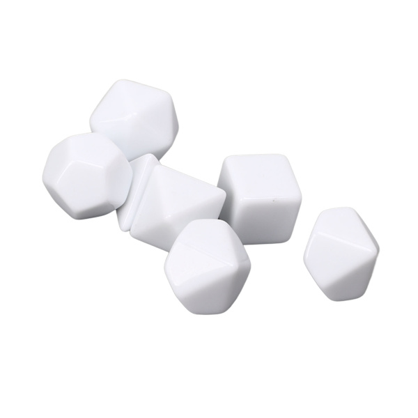 14 kpl tyhjiä noppia DIY Board Multi Shape monitahoinen palapeli Tyhjä noppasarja lautapeleihin numeroiden opetukseen