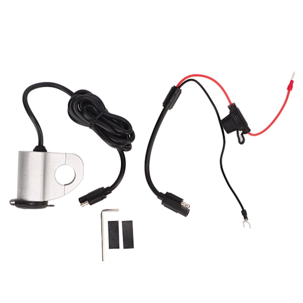 Motorcykel USB-laddare Vattentät 12V Strömadapter Digital Display Spänning med Switch