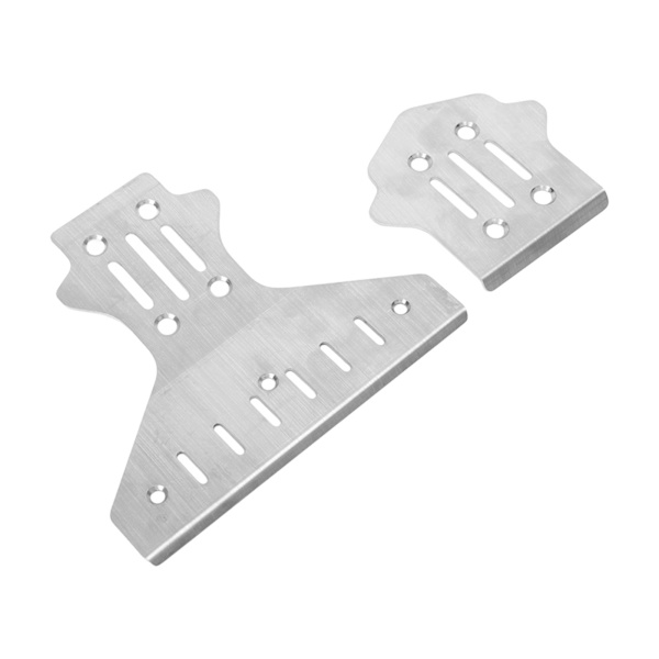 RC Alustan Panssari Ruostumaton Teräs Etu Taka RC Auton Korin Suoja Panssari King Motor KM 1/7 RC Autolle Hopea
