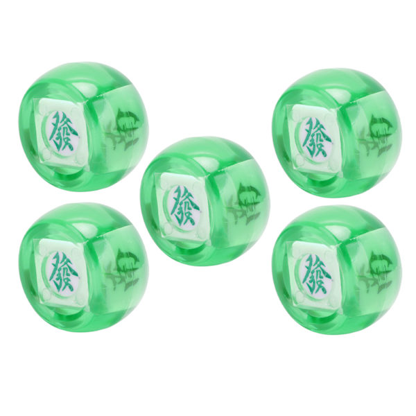 5kpl Mahjong Tuulen suunnat Nopat Itä Etelä Länsi Pohjoinen Viihdepeli Nopat Läpinäkyvä Vihreä