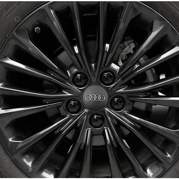 4 stk. Passer til Audi A6L A8 A1 A3 A4 A6 C5 Q7 importert Q5L hjulkapsel nav senterdeksel svart dekkdeksel 60mm
