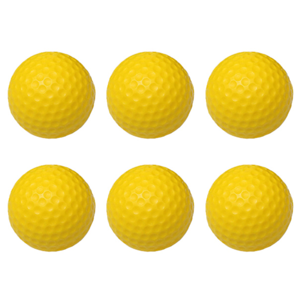 42,6 mm golfboll PU mjuk monolager golfträningsboll för inomhusträning Tillbehör gul 12 st.