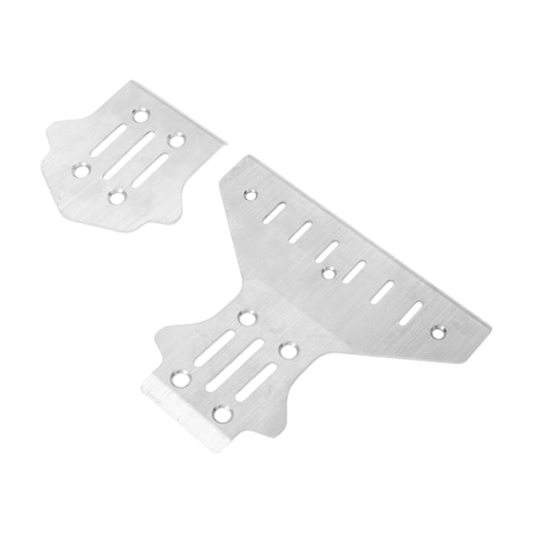 RC Chassis Armor Rostfritt stål Fram Bak RC Car Body Protector Armor för King Motor KM 1/7 RC Car Silver