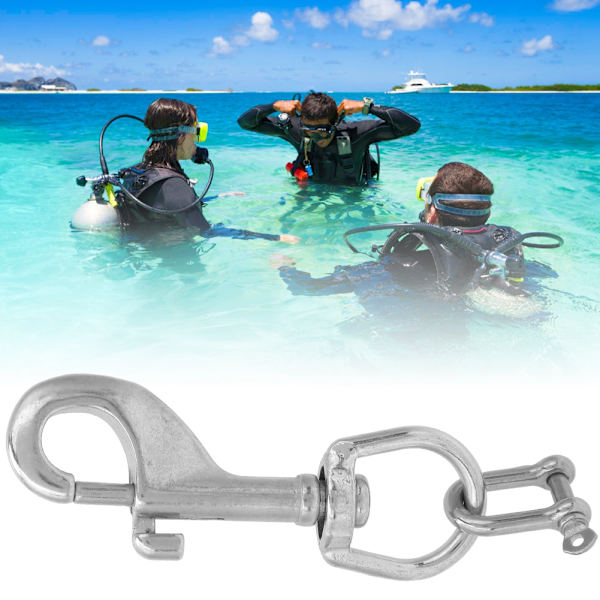 Scuba Diving Light Torch Kamerahållare Keeper Single End Bult Snap Clip&D Ring Shackle Undervattensutrustning