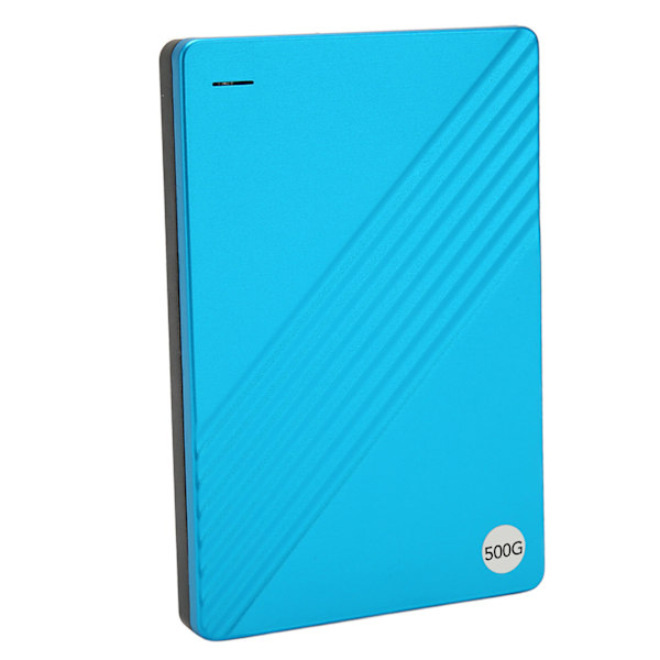 Ekstern Harddisk Ultratynd 2.5 Tommer USB 3.0 Aluminiumlegering Plug and Play Mobil Harddisk til Computer TV Telefon Blå 500GB