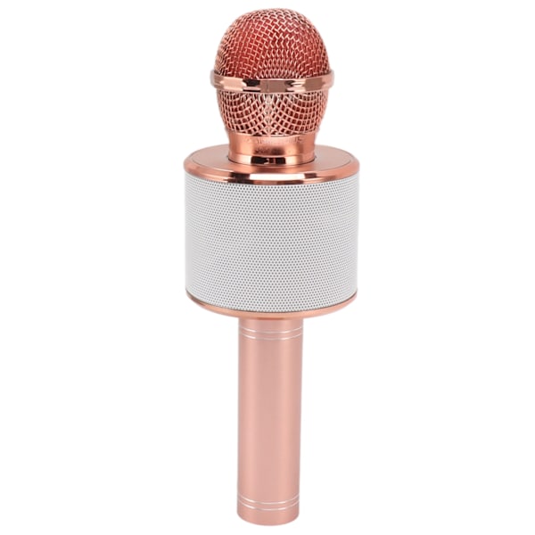 Trådlös mikrofon KTV ljudintegration Bärbar handhållen Bluetooth-mikrofon för flickor Pojkar Tonåringar Rose Gold