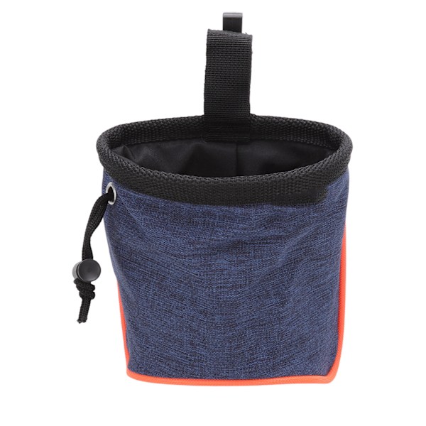 Dog Treat Pouch Collapsible Dog Walking Bag with Built In Poop Bag Dispenser for Travel Walking Outdoor Blue