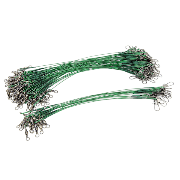 100 stk Fiskesnøre Snap Anti-korrosjon hardt stål Wire Leader for saltvann 15cm / 5.9in