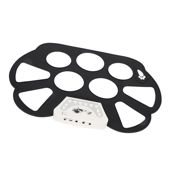 Rullbar Trumdyna 9 Pads Vikbar Elektronisk Trumset 2 Fotpedaler för Barn W758