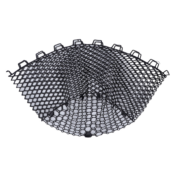 Gummifisknätsbyte Transparent svart hopfällbart fiskelandningsnät för sötvattensaltvatten 40 cm djup