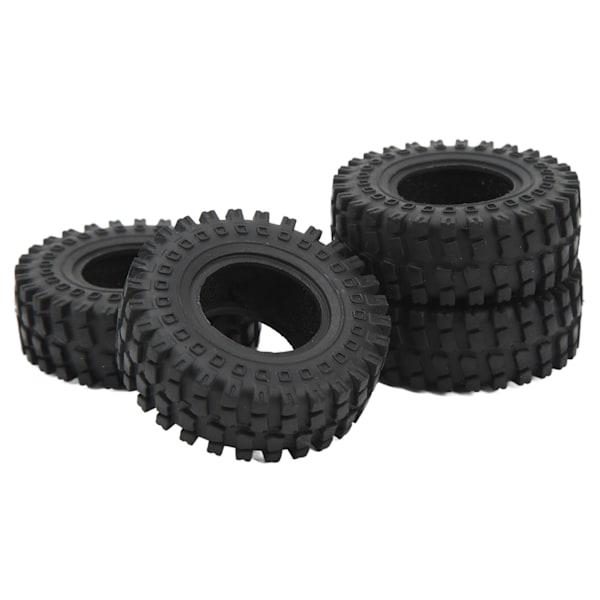 4kpl RC rengaskuoria 1,25 tuuman kumirenkaat RC-tarvikkeet AXIAL 1/24 SCX24:lle FMS 1/24 FCX24:lle musta