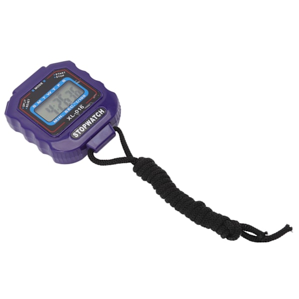 Elektronisk stopur Single Row 2 Display Sport Stopur Timer Atletik Konkurrence Ur Stopur med AG13 Knapbatteri XL 016 Blå