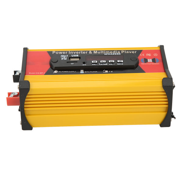 300W Modifisert Sinusbølge Bilinverter Dobbel USB LED-Display Bilstrømomformer med Multifunksjonell Spiller Sigarettenner 12V til AC 230V