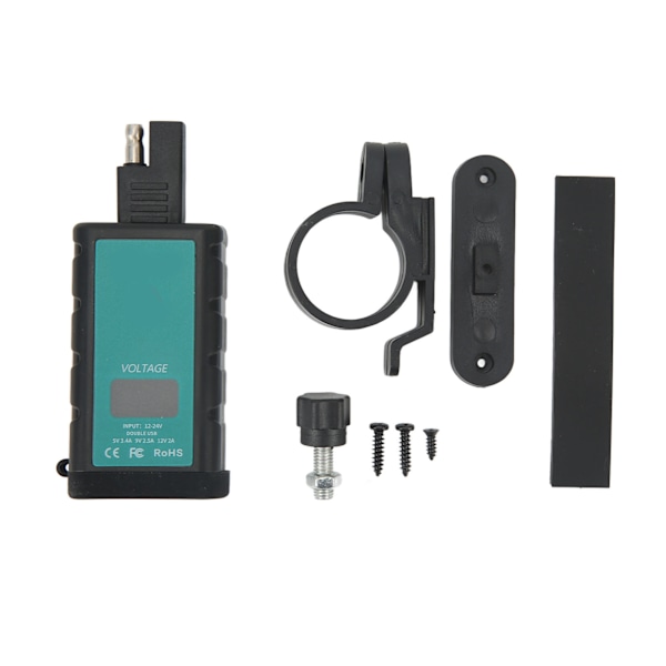 Motorsykkel Lader Adapter SAE Plugg til USB Dobbel QC3.0 Port IP66 Vanntett Motorsykkel Hurtigladeadapter