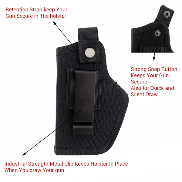 Skjult Bærende Holster Talje Pistols Elastisk Holder