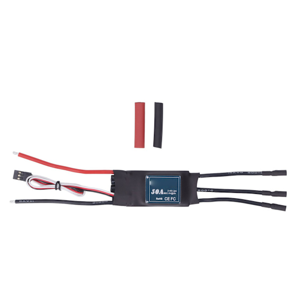 50A ESC harjaton nopeudensäädin RC harjaton moottori ESC-ohjain kiinteäsiipisille lentokonehelikoptereille
