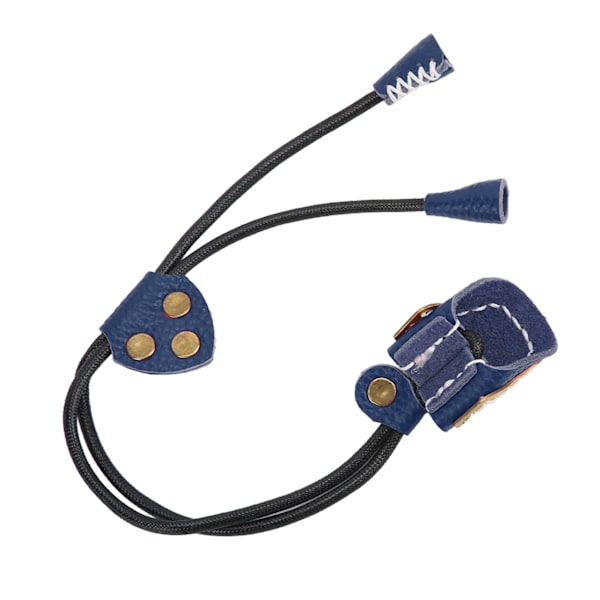 Läder Bågskytte Tummen Ring Bågskytte Finger Protector Guard för traditionell bågeskytte Blå