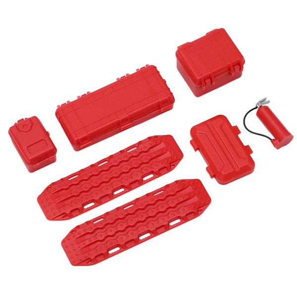 RC-auton simulointikoristesarja Simulointi Matkalaukku Työkalupakki Sammutin Escape Board -sarja 1/18 1/24 RC-autoille Punainen