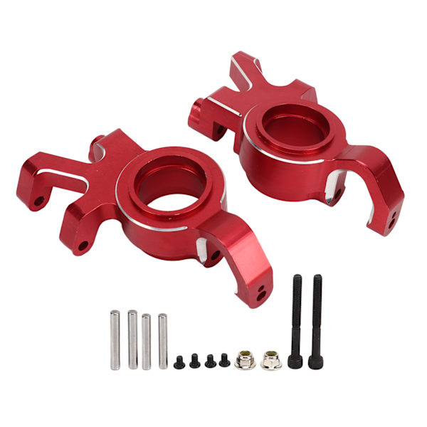1 par RC främre styrblock CNC aluminiumlegering framaxel styrkupa Ersättning för TRAXXAS 1/5 RC bil Röd