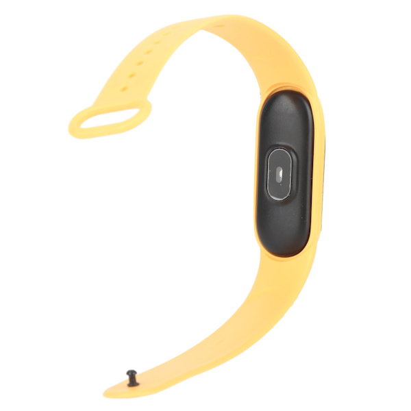 M7 Smart Armband Multifunktion Silikon Dynamisk Färg Storskärm Fitness Watch Band för Puls Sömnövervakning Gul