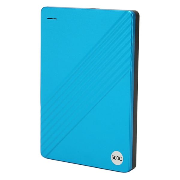 Ekstern Harddisk Ultratynd 2.5 Tommer USB 3.0 Aluminiumlegering Plug and Play Mobil Harddisk til Computer TV Telefon Blå 500GB