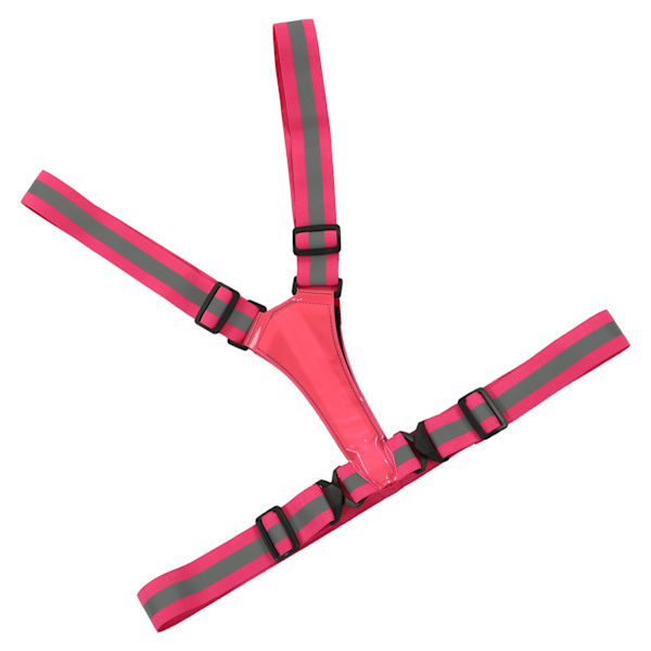 Refleksvest USB Lading Sikker Justerbar for voksne Løping Gåtur Sykling Utendørsaktiviteter Rosa