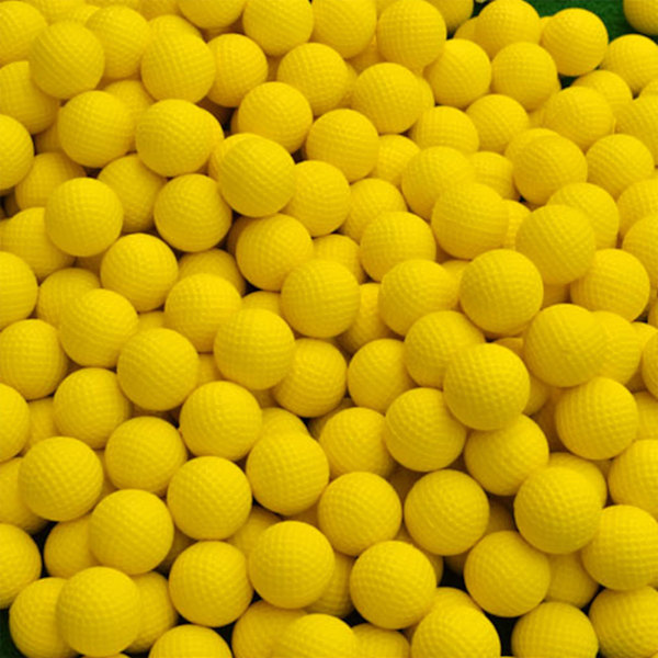 42,6 mm golfboll PU mjuk monolager golfträningsboll för inomhusträning Tillbehör Gul 20st