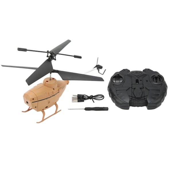 2.5CH RC Helikopter Automatisk Hinder Undvikande Fjärrkontroll Flygplansleksak med Gyroskop Khaki
