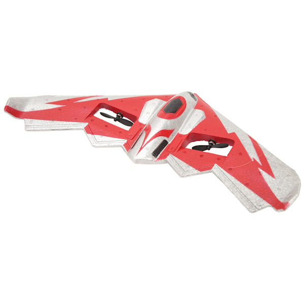RC Plane Kit Glider Fjärrkontroll Flygplan EPP Foam Flygplan med LED-ljus för nybörjare Vuxna Barn Röd 2 Batterier