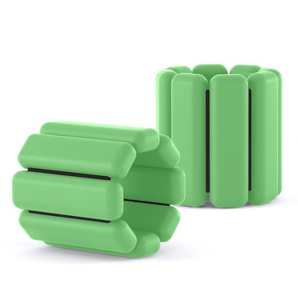 Bärbara handleds- och ankelvikter Silikonarmband Fitness Simning Yoga Handledsrem för män Kvinnor Sport 1 par 2 kg Cirka 900 g Fruktgrön
