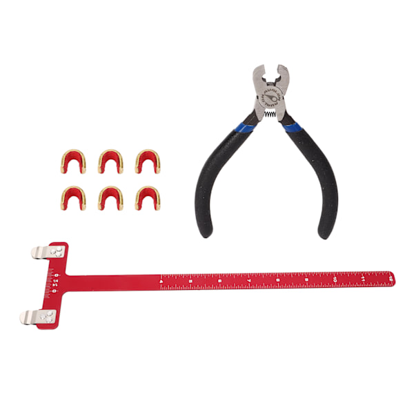 Bågsträng Nockningspunkter Tångsats T Linjal Nockningsspänne Tångsats Bågskytte Compound Trissa Båge Turning Kit Röd