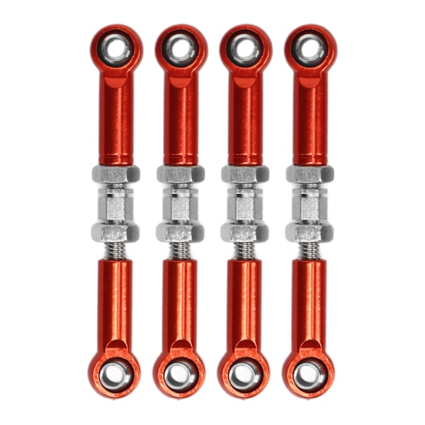 4st Justerbar Servolänkar Dragstång för FMS 1/24 för FCX24 RC Bil Hög noggrannhet Aluminiumlegering Järn RC Styrning Dragstång Röd