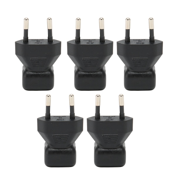 5 st EU-kontakt till IEC320 C7 Strömadapter EU-kontakt Hane till IEC320 C7 Hona Strömkontakt Adapter Vinkelkontakt EU-kontakt 125‑250V